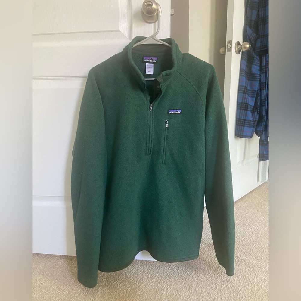 Patagonia Green Zip Up Sweater